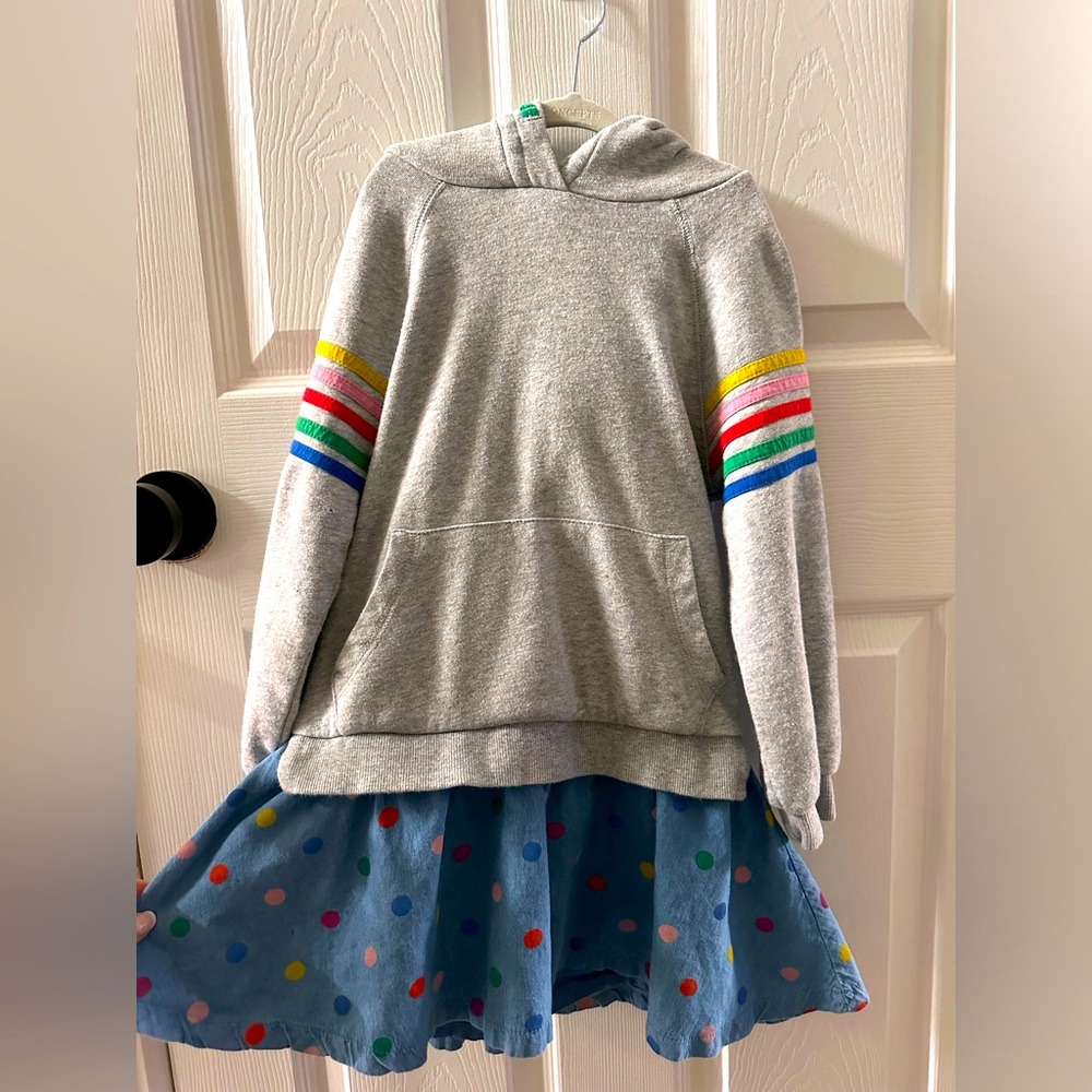 Boden 7-8Y Cosy Hooded Sweat Dress.